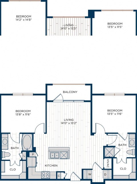 Aura Thirty2 Apartments B1.2 Floor Plan